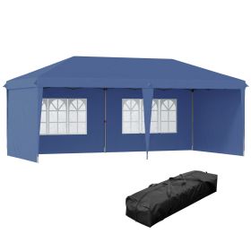 Outsunny 10' X 20' Pop Up Canopy Tent With 4 Sidewalls, Heavy Duty Tents For Parties, Outdoor Instan