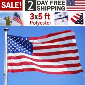 American Flags For Outside 3X5 FT USA Flag - Premium US Flag 90X150cm Heavy Duty Outdoor Large Nylon Flag Stars With Brass Grommets