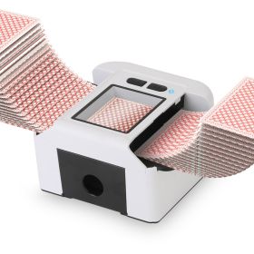 1Pc 2 Deck Rechargeable Automatic Card Shuffler Professional Card Shuffler For For Texas Hold'em Poker UNO With Auto Manual Mode Handheld Desktop