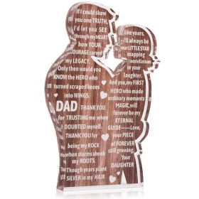 Daughter To Dad,Heartfelt Acrylic Plaque - Father's Day,Birthday Gift,Amazon Is Banned,652-10511-P