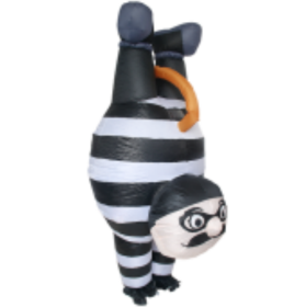 Inflatable Robber Costume For Adults Halloween Funny Blow-Up Costume