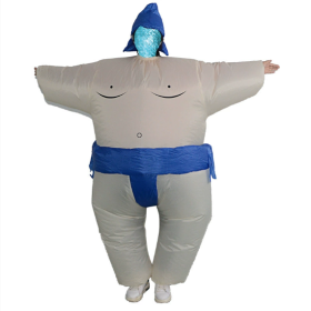 Sumo Inflatable Costume For Boys Wrestler Blow Up Jumpsuit Fancy Dress Wrestling Suit For Party Halloween Christmas Cosplay-Only Supports Self-pickup.