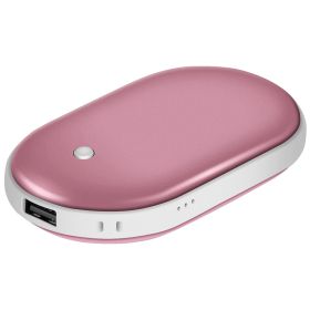 1Pc Portable Hand Warmer 5000mAh Power Bank Rechargeable Pocket Warmer Double-Sided Heating Handwarmer