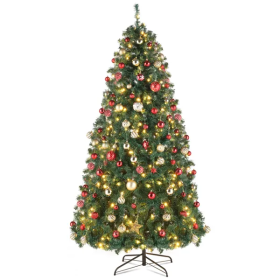 10ft Automatic Tree Structure PVC Material 1200 Lights Warm Color With Colorful 10 Modes With Remote Control 5090 Branches Christmas Tree Green