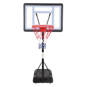 PVC Transparent Board Basket Frame Adjustable 115-135cm Basketball Stand