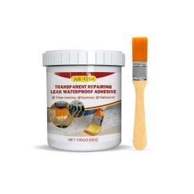 Jue-Fish Transparent Leak Repair Waterproof Glue, Free Smashing Brick Toilet Kitchen Floor Tile Paint Waterproofing Agent