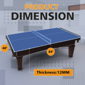 7ft  Mid-Size Ping Pong Conversion Top Foldable  Portable Table Tennis Table Top For Indoor Games