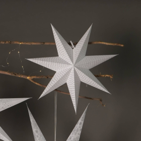 Handmade Paper Star 46 Cm Dia - White-Festive Decor