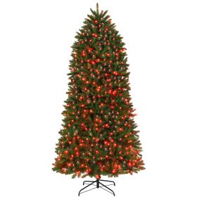 9ft Prelit Christmas Tree with Full-Spectrum LEDs, Smart App Control, Wide Full Hinged Xmas Tree, Easy Assembly (Option: Green-1200x380x400 mm)