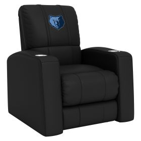 Relax Home Theater Recliner with Memphis Grizzlies Primary Logo (Material: Commercial Grade Synthetic Leather)