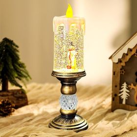 Flameless Vintage Christmas Lights LED Decorative Table Lamps Electronic Christmas Night Lights For Home Outdoor Porch and Christmas Table Center (category: Santa Claus Lamp Brush Gold Snowman)